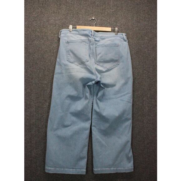 NYDJ Jeans Teresa Wide Leg Ankle light blue Naomi Size 14W - Picture 2 of 6